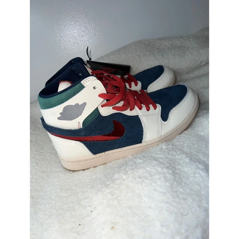 Nike Air Jordan 1 High Zoom Comfort 2 Navy Red White HJ9051-110 Mens 8.5 NEW